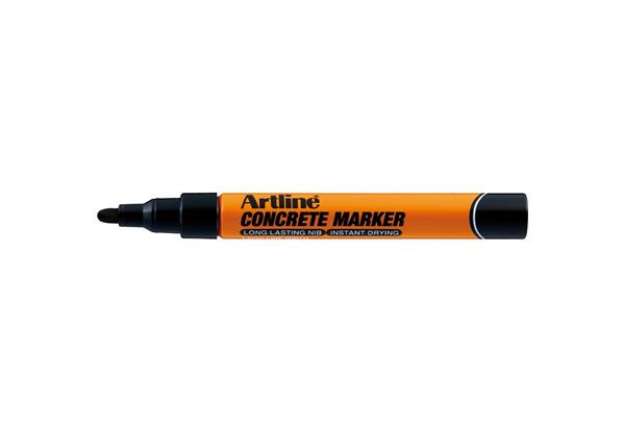 Immagine di Marcatore speciale per uso edilizio, cemento e mattoni Artline Concrete - punta tonda 2,3 mm nero -