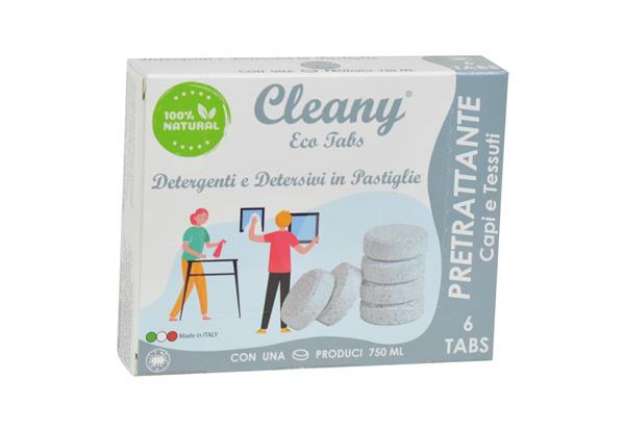 Immagine di Pretrattante igienizzante capi e tessuti in pastiglie CLEANY Eco tabs neutro - conf. 6 pz - CLT700
