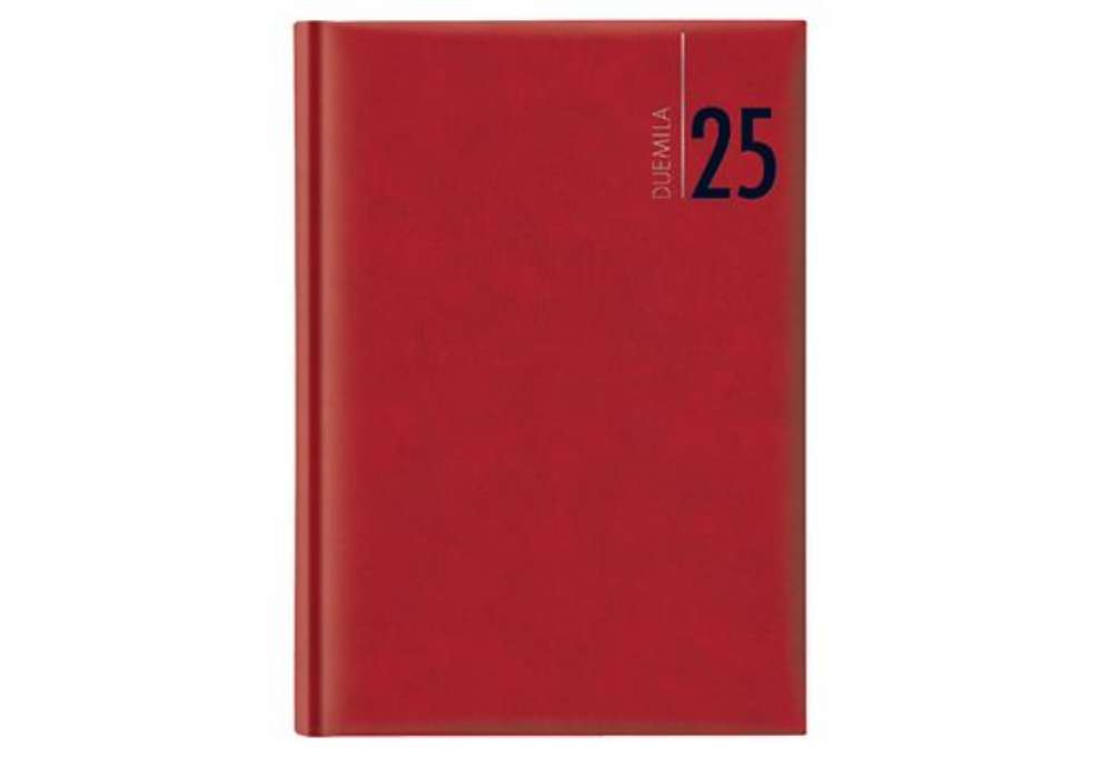 Immagine di Agenda giornaliera 2027 - copertina in carta imbottita - 14,5 x 20,5 cm - rosso