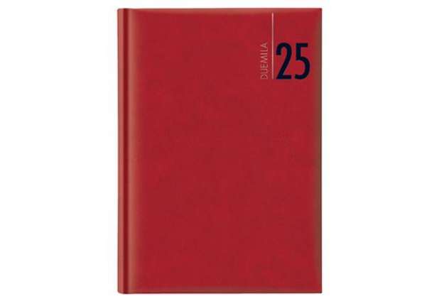 Immagine di Agenda settimanale 2025 - copertina in carta imbottita - 17 x 24 cm - rosso
