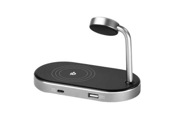 Immagine di Verbatim - Supporto di ricarica 3-in-1 - WCS-02 - ricarica via cavo e wireless