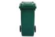 Immagine di Bidone carrellato per raccolta differenziata 120 lt con coperchio PEHD Mobil Plastic verde scuro - 1