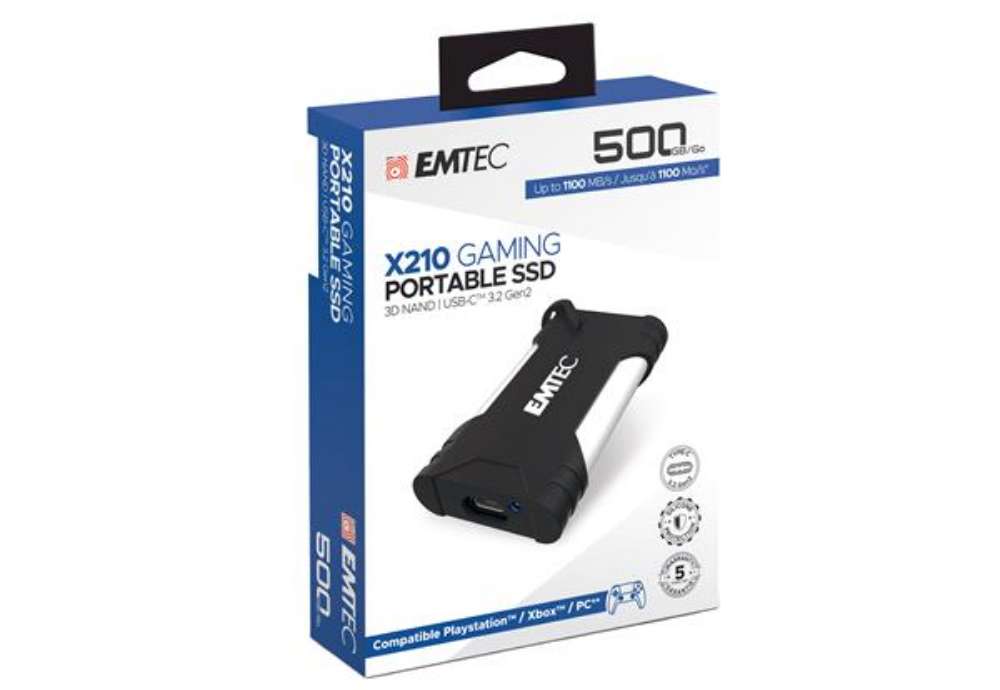 Immagine di Emtec - SSD Portatile Gaming 3.2Gen2 X210 - 500GB - ECSSD500GX210G