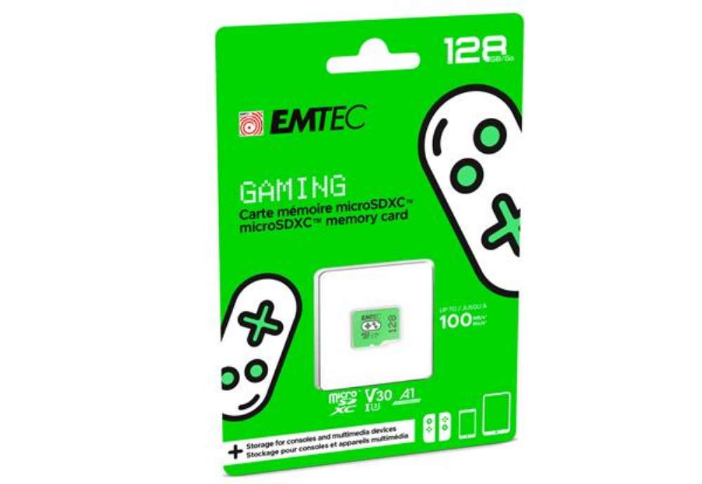 Immagine di Emtec - MSD Gaming UHS-I U3 V30 A1 - Verde - 128GB - ECMSDM128GXCU3G