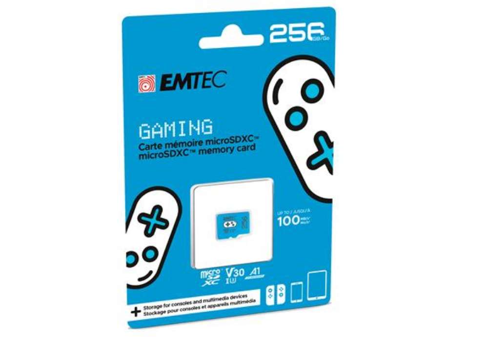 Immagine di Emtec - mSD Gaming UHS-I U3 V30 A1 - Blu - 256GB - ECMSDM256GXCU3