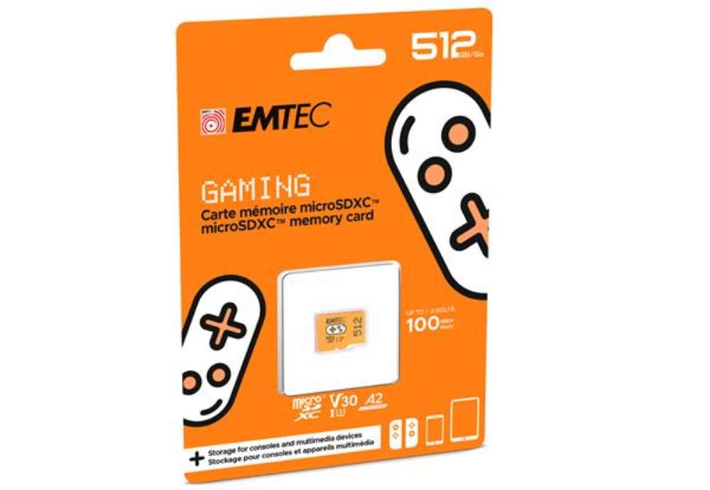 Immagine di Emtec - MSD Gaming UHS-I U3 V30 A2 - Arancione - 512GB - ECMSDM512GXCU3G