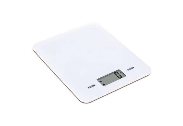 Immagine di Bilancia da cucina ad alta precisione Melchioni Family Slimmy con display LCD bianca - 5 Kg - 118210