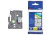 Immagine di Nastro laminato per etichettarice - 12 mm x 8 mt Brother nero/trasparente TZE-131