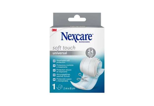 Immagine di Cerotti in striscia soft touch universali bianco Nexcare™ 8 cm x 1 m 7100301702