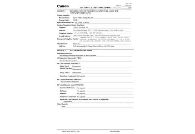 Immagine di Cartuccia Inkjet Canon PG540 nero - 5225B001