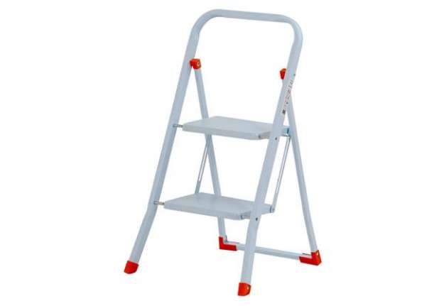 Immagine di Sgabello in acciaio Sempreutile bianco Gierre 2 gradini - 0,48x0,52xH.0,84 m B0050