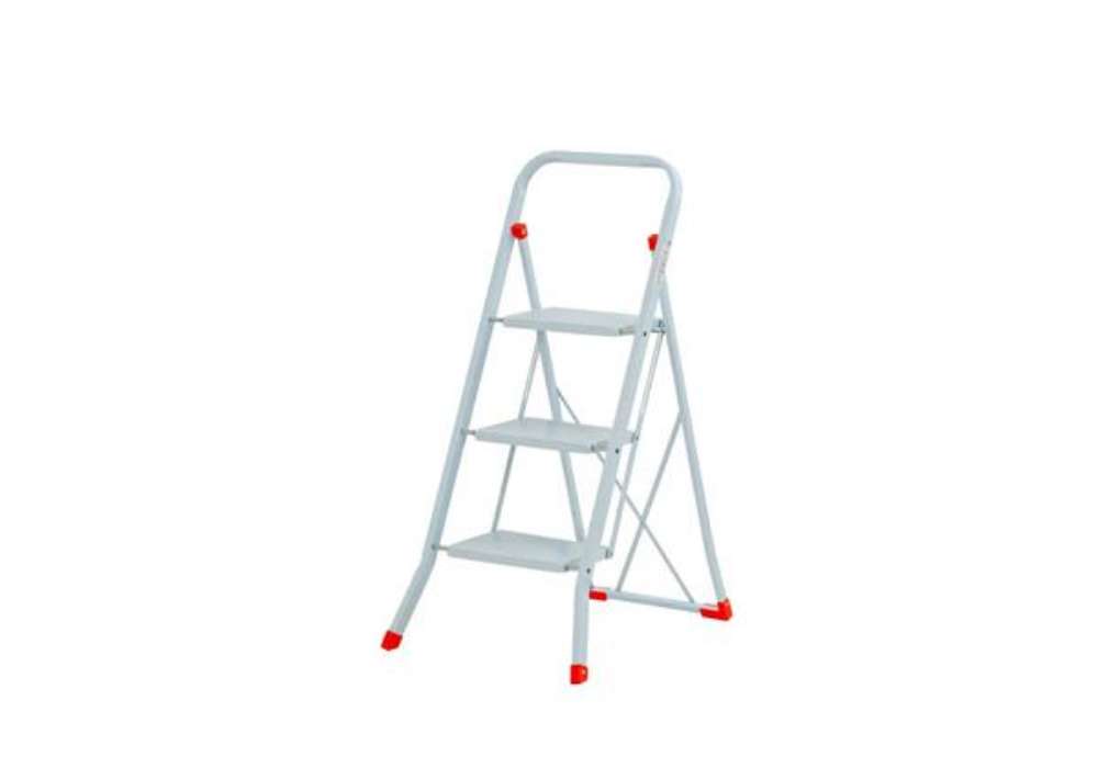 Immagine di Sgabello in acciaio Sempreutile bianco Gierre 3 gradini - 0,51x0,70xH.1,06 m B0060