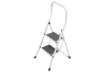Immagine di Sgabello in acciaio Superstep - bianco/grigio - per parquet Gierre 2 gradini - 0,47x0,55xH.1,08 m -