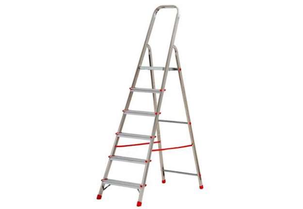 Immagine di Scala in alluminio Scalamìa rinforzata Gierre 6 gradini - 0.48x1.10xH.1.84 m AL160