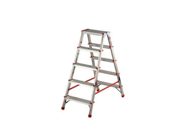 Immagine di Sgabello doppio Stylo in alluminio Gierre 4 gradini + piano - 0.46xH.1.04 m BA230