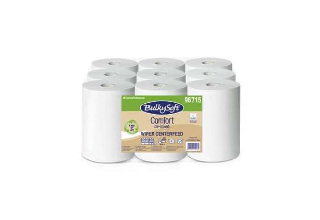 Immagine di Asciugamani in rotoli  Bulkysoft Comfort a estrazione interna - 200 strappi - 2 veli - 30 cm x 60 m