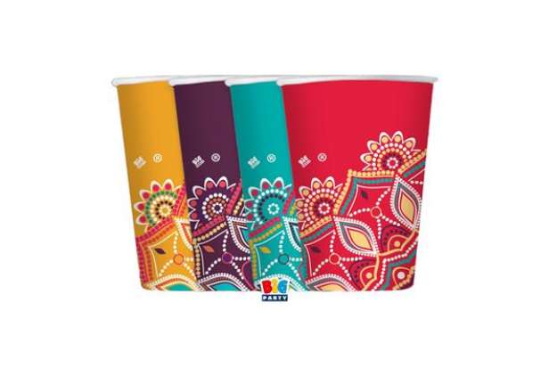 Immagine di Bicchiere Mandala - 200 ml - carta - Big Party - conf. 8 pezzi