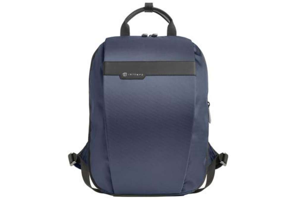Immagine di Zaino a guscio Job - 29 x 3 x 13 cm - tessuto tecnico - blu - In Tempo