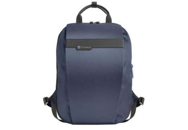 Immagine di Zaino a guscio Job - 29 x 3 x 13 cm - tessuto tecnico - blu - In Tempo