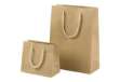 Immagine di Shopper - maniglie cordino cotone - 27 x 37 + 12 cm - 160 gr - carta kraft - avana - PNP - conf. 12