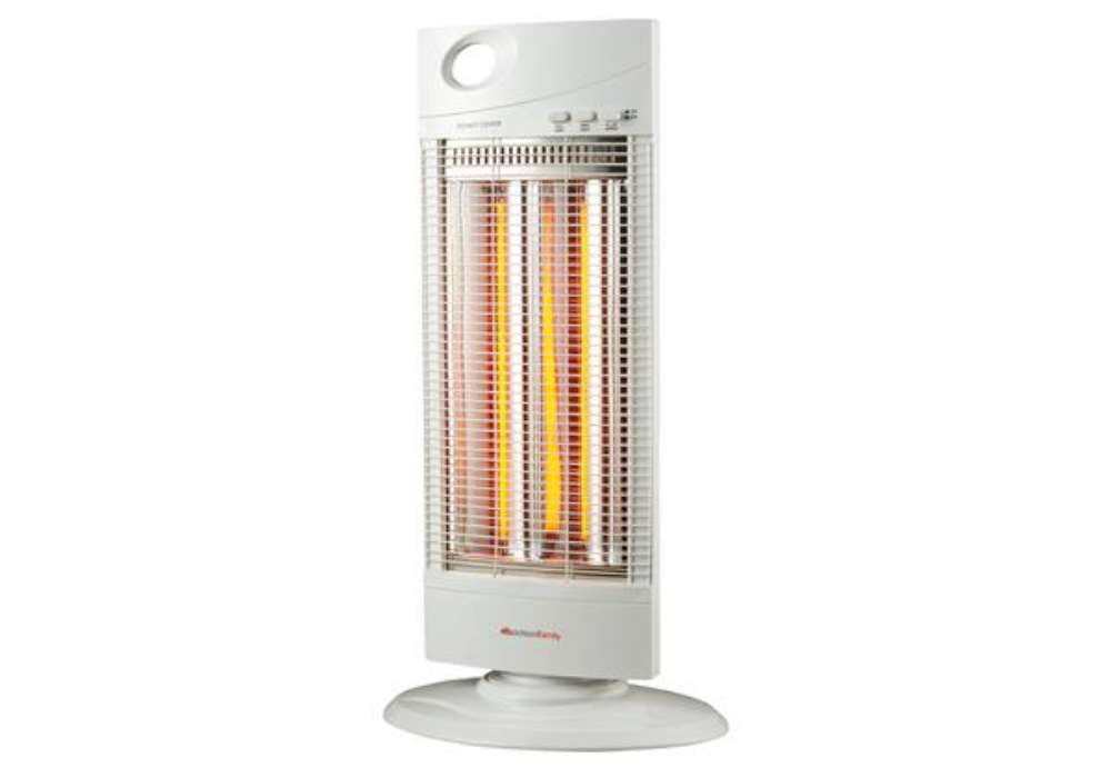 Immagine di Stufa al carbonio Gobi - con oscillazione - 1000 W - 38 x 27 x 71,5 cm - bianco - Melchioni
