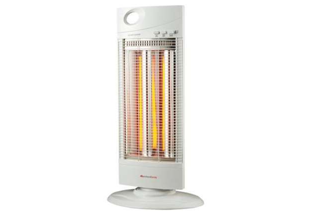 Immagine di Stufa al carbonio Gobi - con oscillazione - 1000 W - 38 x 27 x 71,5 cm - bianco - Melchioni