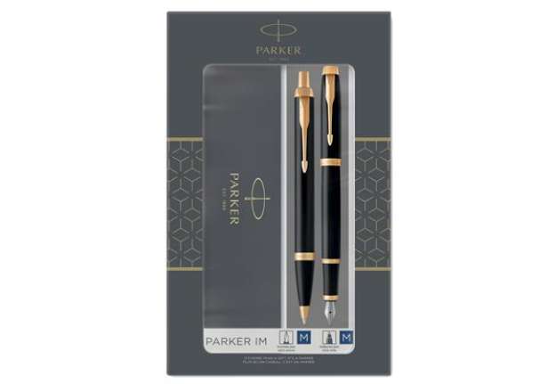 Immagine di Gift Set Sfera M + Stilografica M IM Black Edition GT - Parker