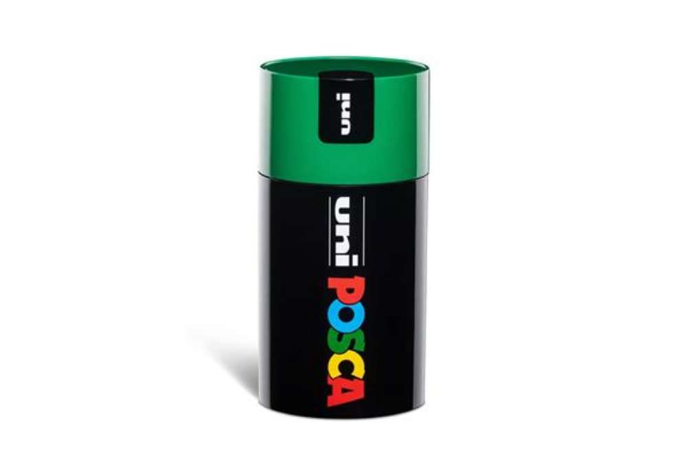 Immagine di Gift Box marcatore a tempera punta media colori assortiti Uni Posca tappo barattolo verde - M 840085
