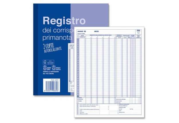 Immagine di Blocco registro IVA dei Corrispettivi O.C.L. 12x2 copie autoricalcanti - 24x30 cm - 0501