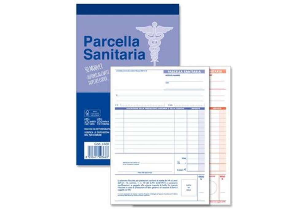 Immagine di Blocco parcelle sanitarie O.C.L. 50x2 copie autoricalcanti 14x21 cm 0328