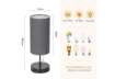 Immagine di Lampada in metallo con paralume in tessuto e doppia porta USB Aigostar nero 218133