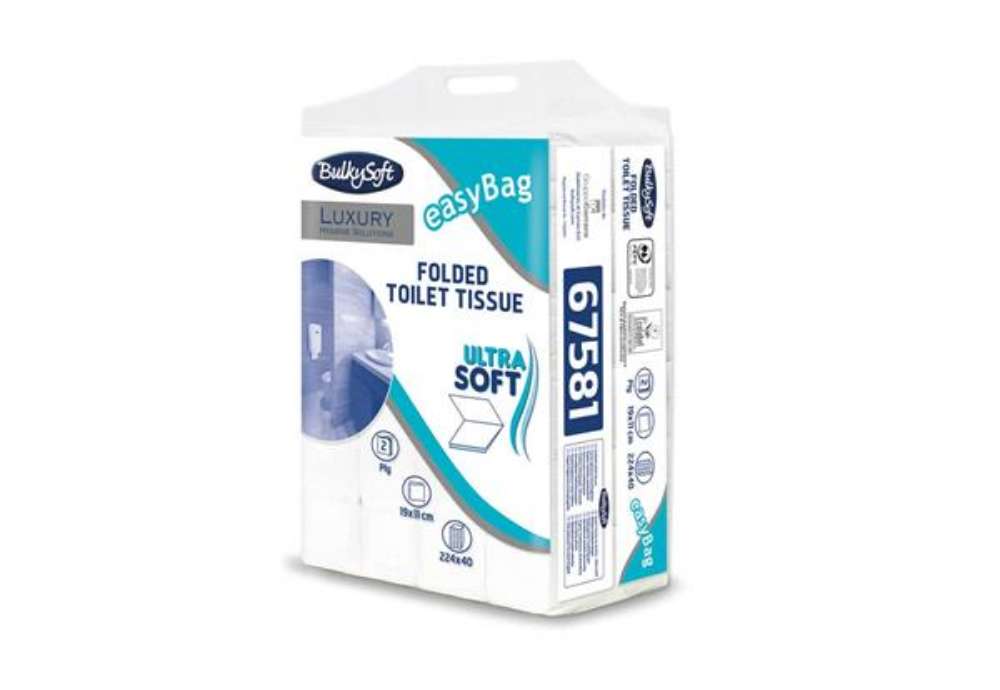 Immagine di Carta igienica intercalata Bulkysoft Excellence Easy Bag conf. 40x224 fogli 190x110 mm - 67581.E21