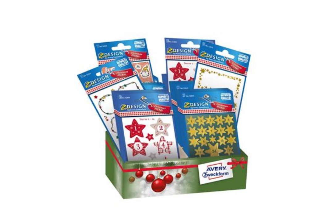 Immagine di Stickers adesivi decorativi Natale conf. da 60 bustine Avery soggetti vari 52988