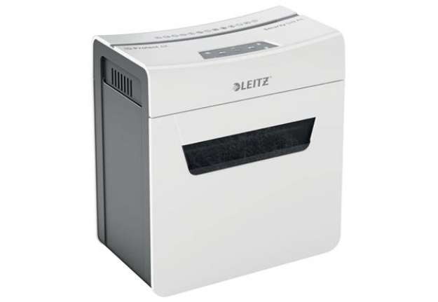Immagine di Distruggidocumenti manuale Leitz IQ P4 Protect 6X - 10 L - bianco - 80900000
