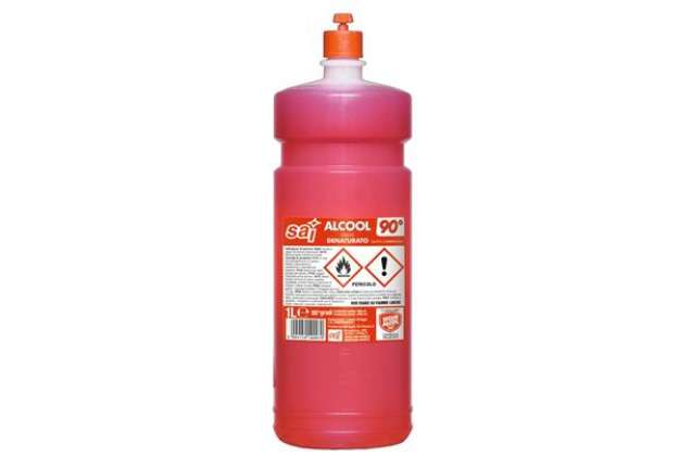 Immagine di Alcool etilico denaturato 90° SAI - formato 1 litro - 0101015