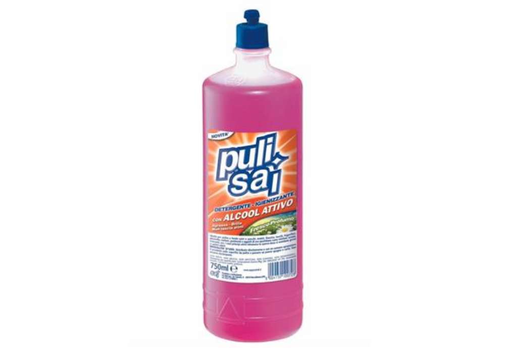 Immagine di Detergente igienizzante con alcool attivo SAI per superfici dure  - formato 0,75 litri - 0502023