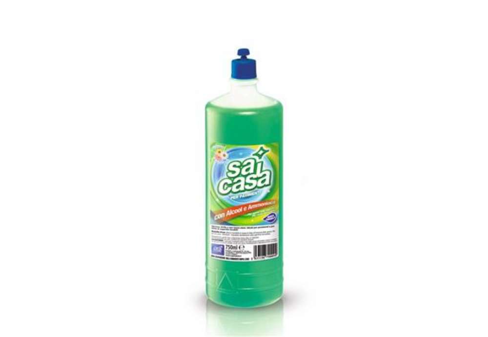 Immagine di Detergente SAI Casa con alcool e ammoniaca per superfici dure - formato 0,75 litri - 0502020