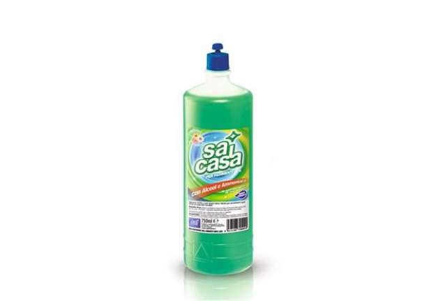 Immagine di Detergente SAI Casa con alcool e ammoniaca per superfici dure - formato 0,75 litri - 0502020