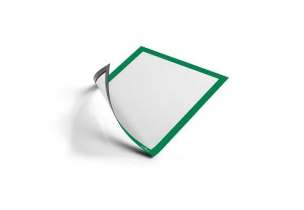 Immagine di Cornice espositiva Durable DURAFRAME® MAGNETIC in PPL formato A4 in conf. 5 pz verde - 4869-05