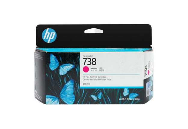 Immagine di Hp originale - Cartuccia Ink DesignJet 738 - Magenta - 498N6A - 130ml
