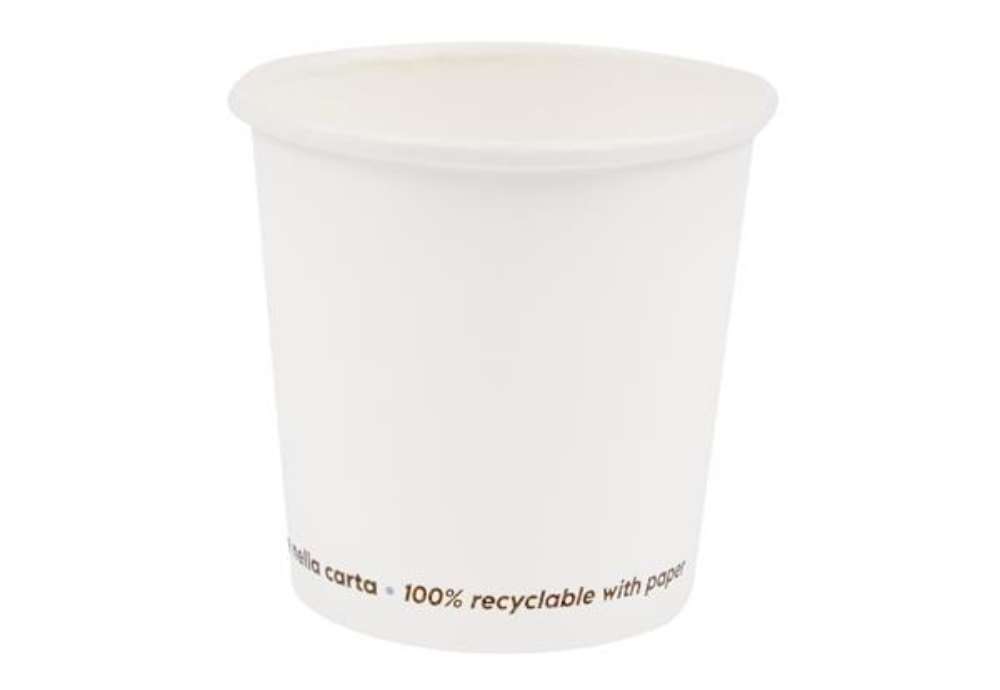 Immagine di Bicchiere in carta - 200 ml - bianco - Signor Bio - conf. 50 pezzi