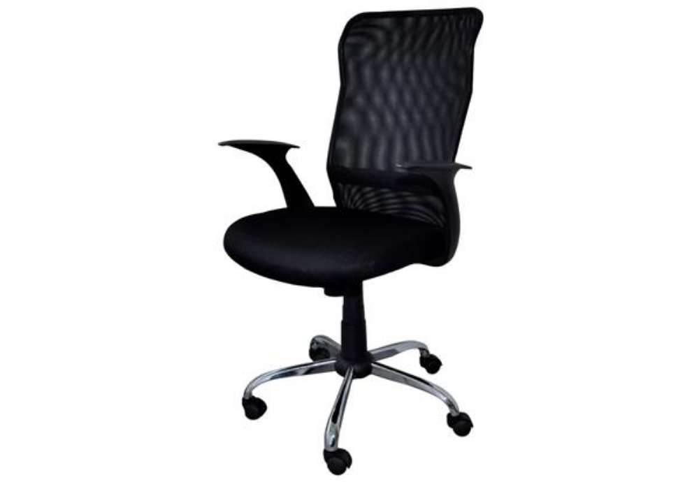 Immagine di Seduta semi-direzionale nera a rete con braccioli Office Products Rhodes 23023321-05