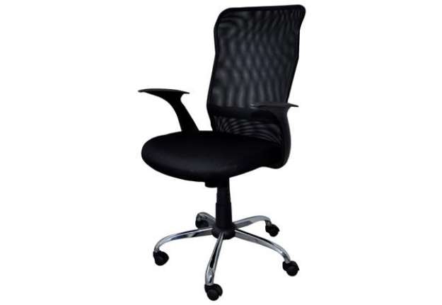 Immagine di Seduta semi-direzionale nera a rete con braccioli Office Products Rhodes 23023321-05