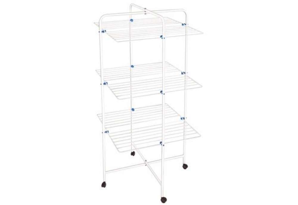Immagine di Stendibiancheria verticale Sahara - 3 piani - 68 x 122 cm - acciaio verniciato - bianco