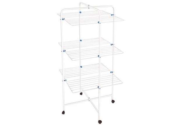 Immagine di Stendibiancheria verticale Sahara - 3 piani - 68 x 122 cm - acciaio verniciato - bianco