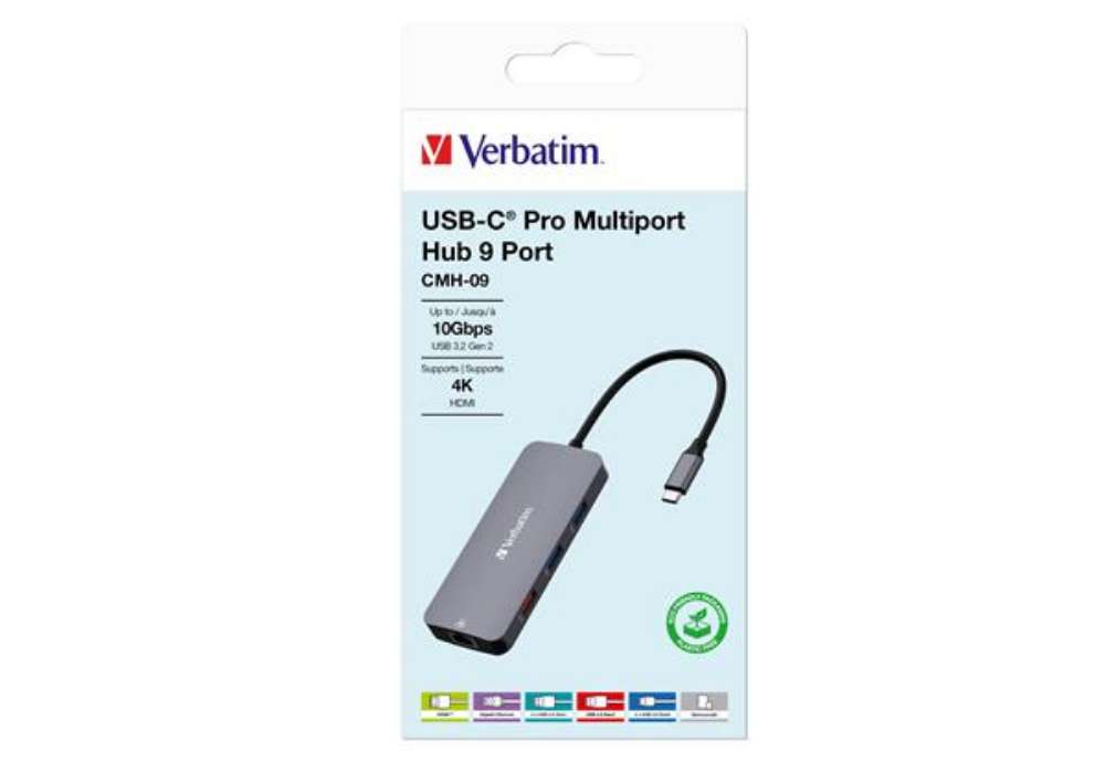 Immagine di Verbatim - USB-C Pro Multiport Hub 9 Port - 32152