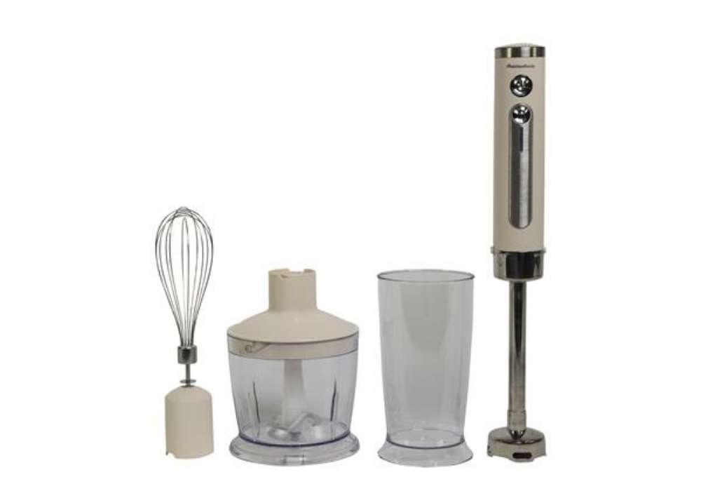 Immagine di Set cordless Ariel - frullatore immersione/sbattitore/tritatutto - bianco - Melchioni family