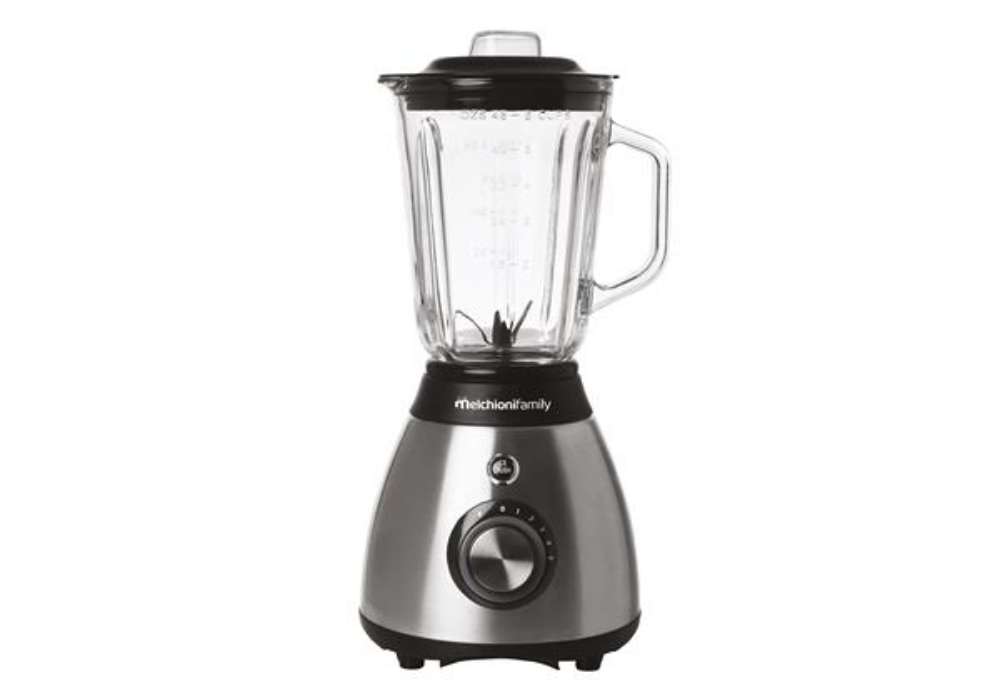 Immagine di Frullatore Frullo Glass - con bicchiere in vetro - 600 W - nero/argento - Melchioni family