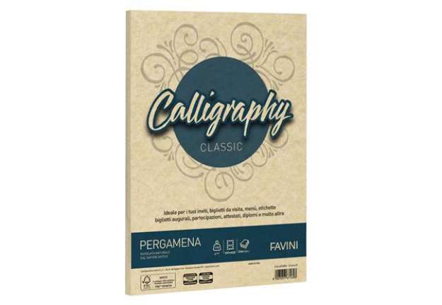 Immagine di Carta Calligraphy Pergamena - A3 - 190 gr - crema 05 - Favini - conf. 250 fogli