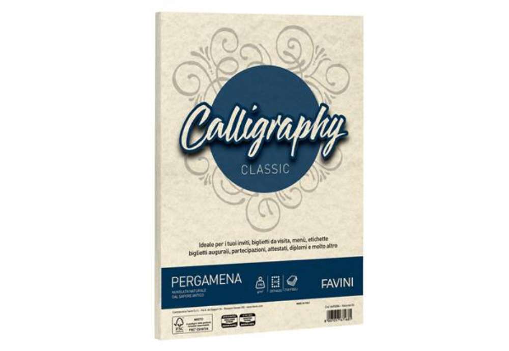 Immagine di Carta Calligraphy Pergamena - A3 - 190 gr - naturale 06 - Favini - conf. 250 fogli